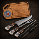 Kit Churrasco Bahia 5 Peças com Faca de 10 Polegadas