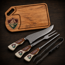 Kit Churrasco Fluminense 5 Peças com Faca de 10 Polegadas