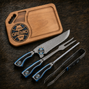 Kit Churrasco Grêmio 5 Peças com Faca de 10 Polegadas