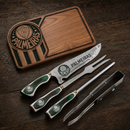 Kit Churrasco Palmeiras 5 Peças com Faca de 10 Polegadas
