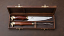 Kit para Churrasco 8" KnifeLab Pampeira Garfo no Estojo de Madeira