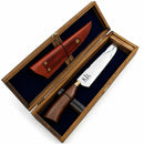 Kit Presente Faca Churrasco 8'', Aço Inox Cirúrgico, Cabo Madeira Imbuia